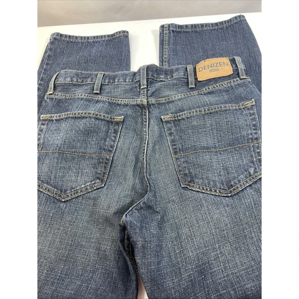 Levi's Denizen 285 Relaxed Fit 100% Cotton Blue Denim Jeans Straight Leg Size 38